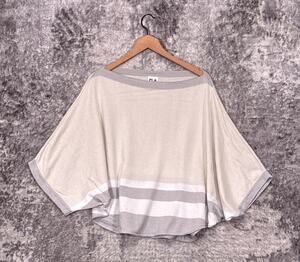 Planet Lauren G Sweater OS One Size Womens Pima Cotton Modal Color Block Stripe